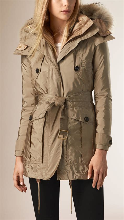 burberry white parka|burberry parka black with hood.